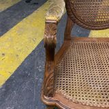 Fauteuil enfant en cannage style Louis 16