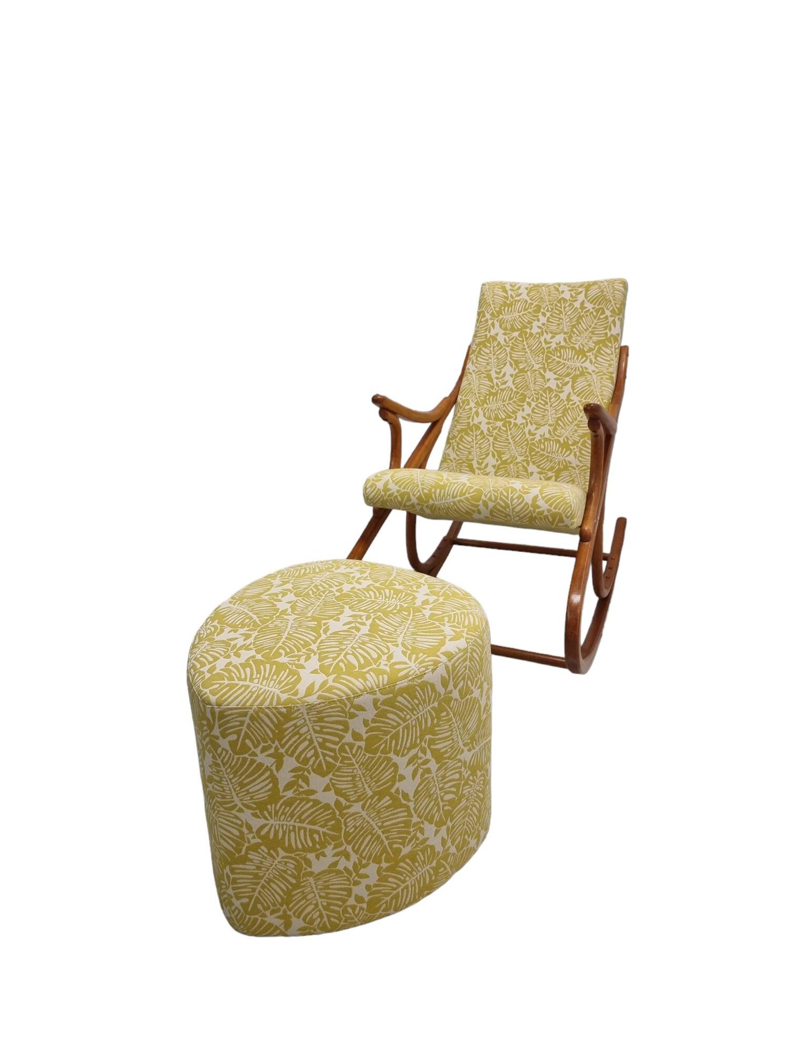 Mid Century, vintage bentwood rocking chair by TON, 1950-60s Czechoslovakia