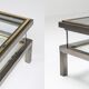 Maison Jansen sliding coffee table in chrome and brass - 1970s