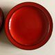 Set of 10 plates 1970 in red stoneware design Hertha Bengtson Thomas Rosenthal Scandinavian