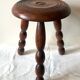 Tripod stool with coil legs