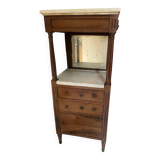Mahogany and veneer barber's chair, early 19th century.