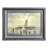 Fishing scene canvas