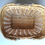 Wicker basket with handles