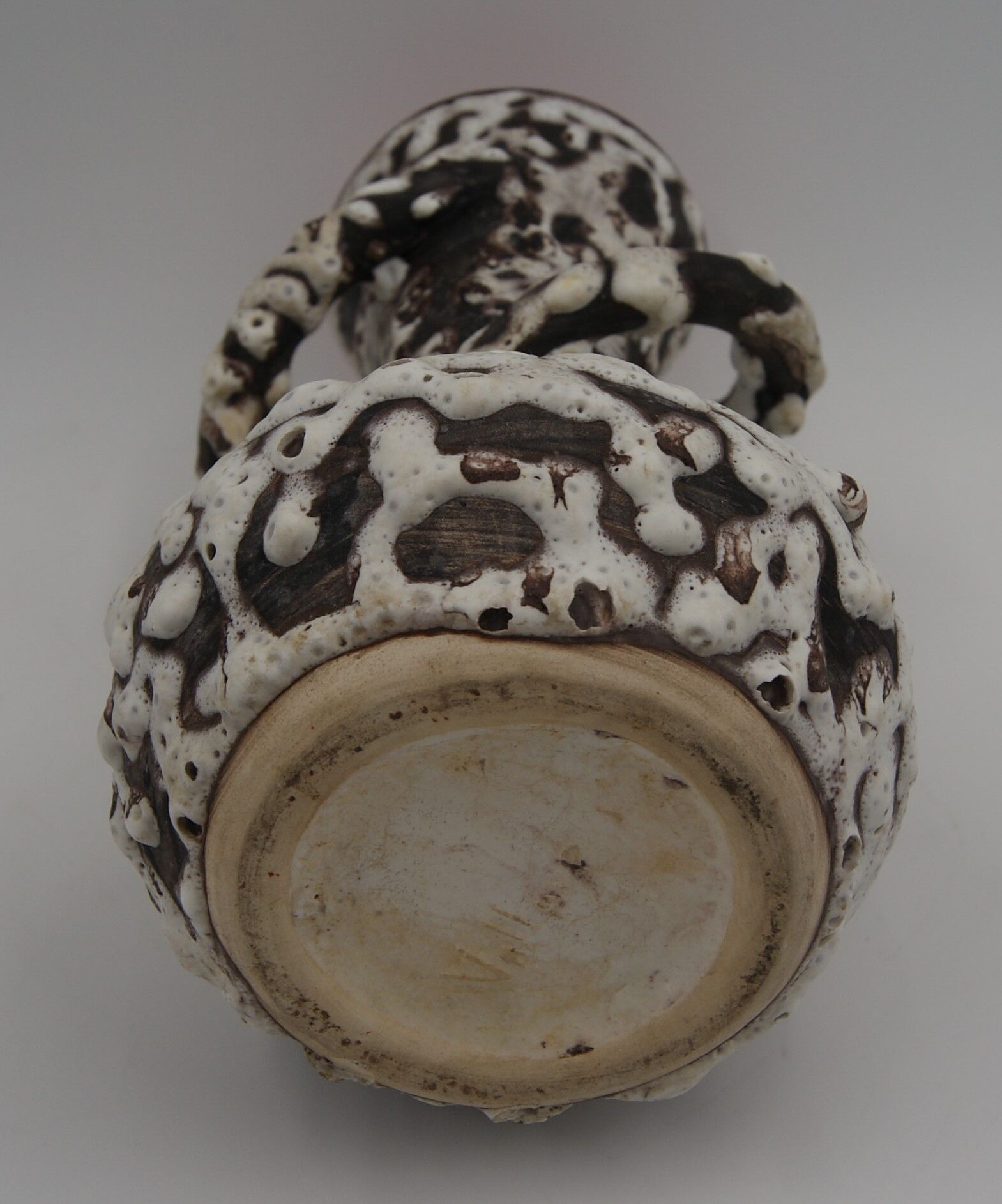 Vase 2 handles Vallauris Fat lava