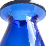 Blue blown glass vase