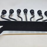 ART POPULAIRE - JUDAICA Menorah Ancien Chandelier 7 bras de lumière en fer forgé