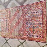 Old kilim handmade wool oriental rug - 150 x 81cm