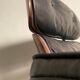 Lounge Chair in Black Leather attributed to Charles Eames for Herman Miller, 1956