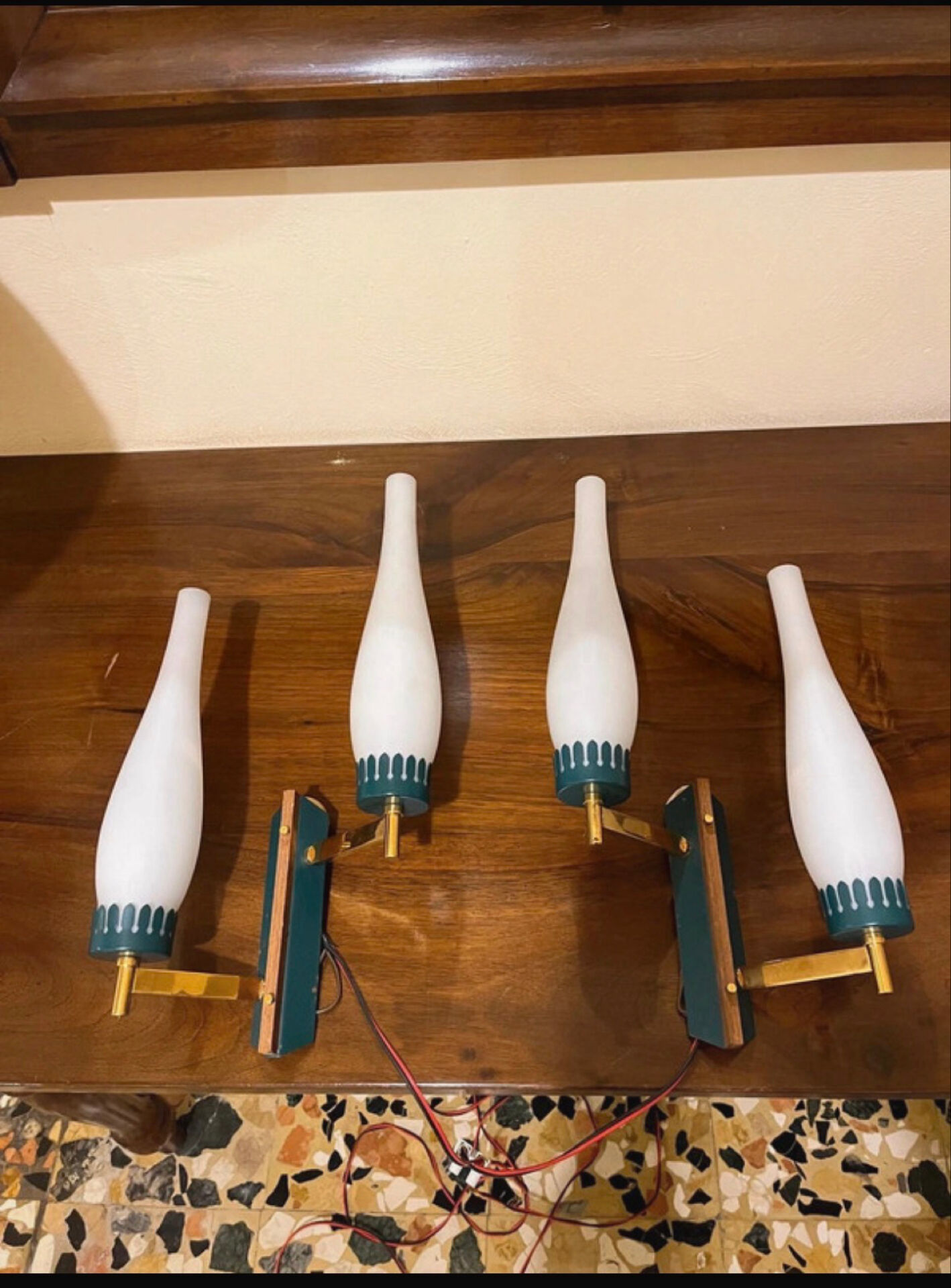 Pair of Stilnovo wall sconces