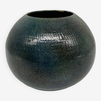 blue green ball vase