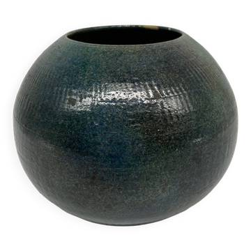 vase boule bleu vert