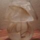 Vase champignon verre marbré