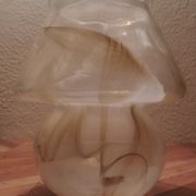 Vase champignon verre marbré