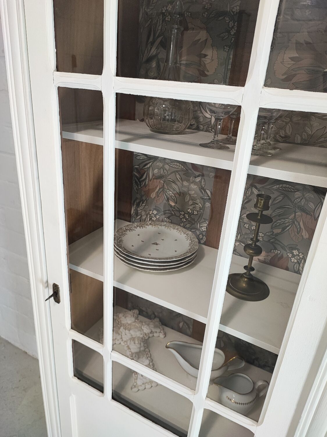 Art Deco glazed hosiery cabinet