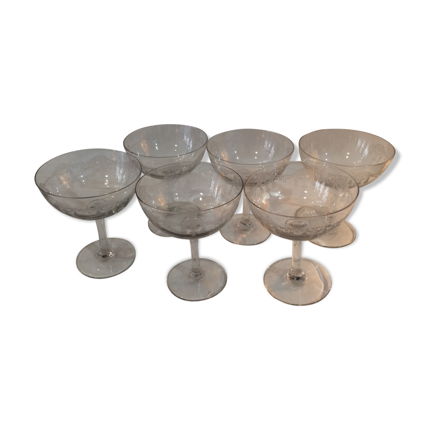 Old cuts in serious crystal