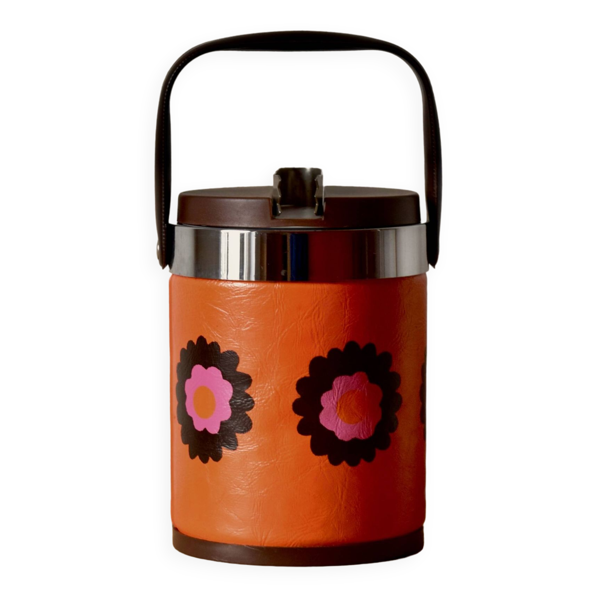 Vintage Brabantia ice bucket - Patrice floral decor - Netherlands