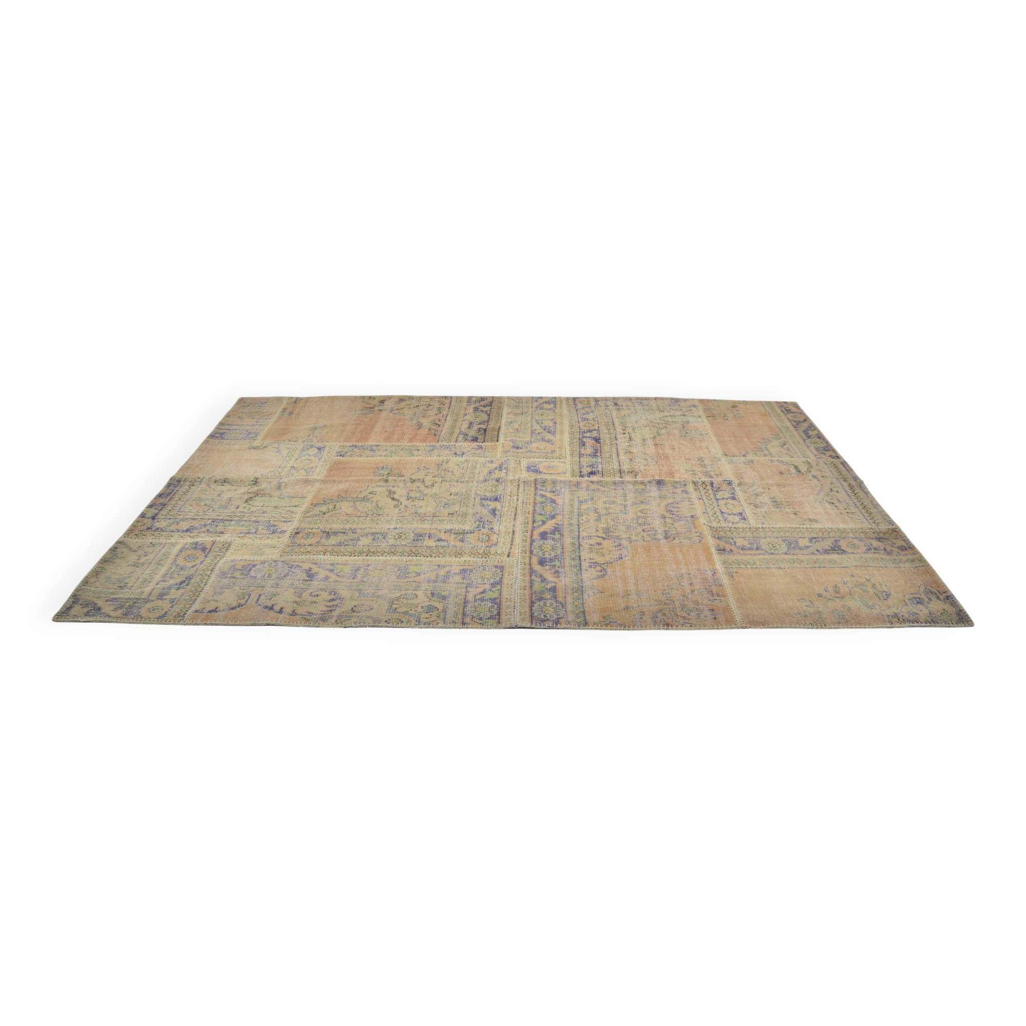 Beige Handknotted Vintage Floor Rug sku 3042