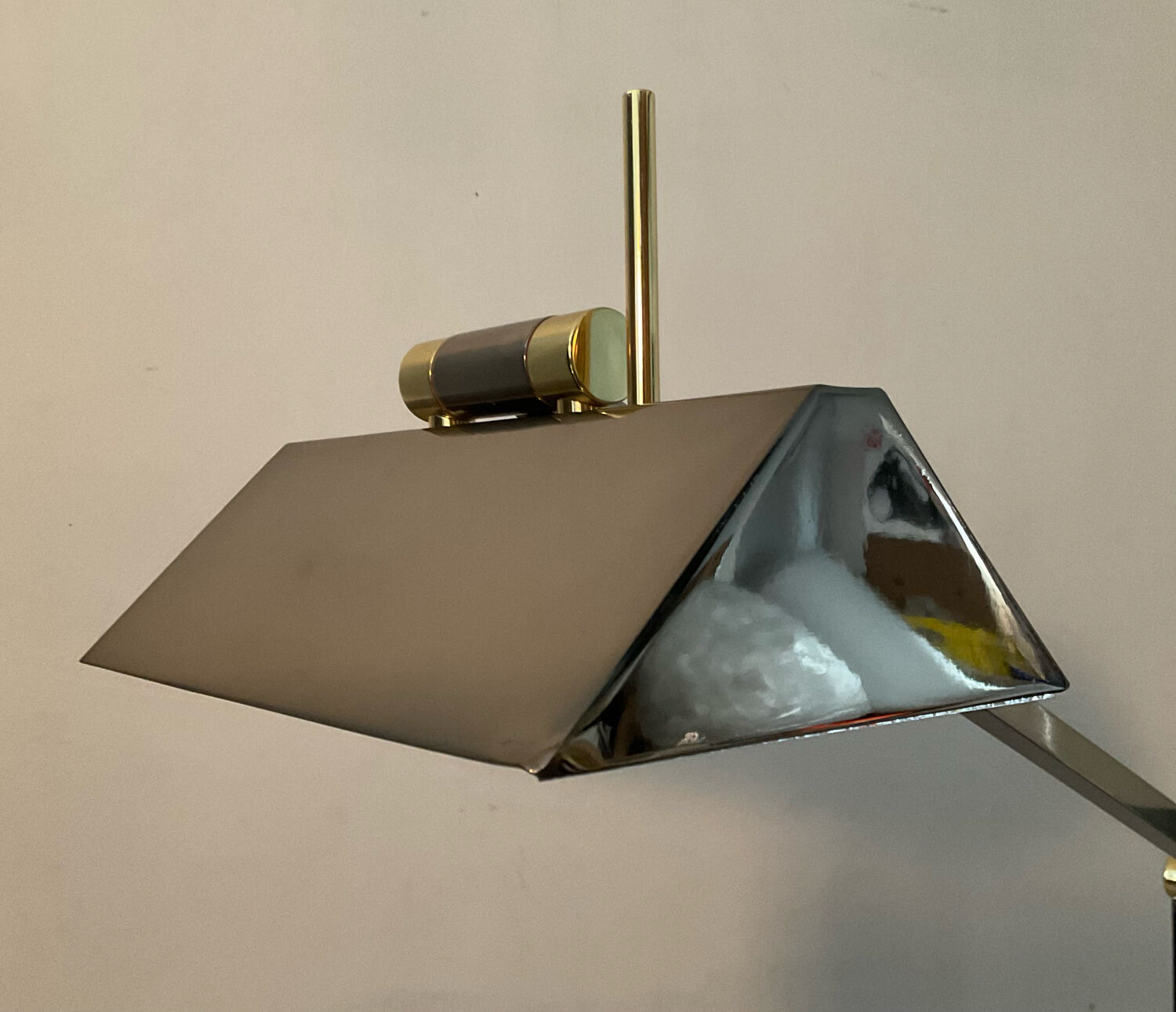 Golden Deknudt floor lamp from the 70s