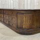 Long low oak countertop with 12 drawers - early XXth
