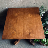 Brutalist oak side table