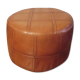 Vintage leather pouf