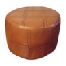 Vintage leather pouf