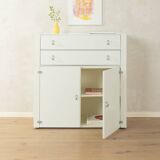 Interlübke vintage cabinet with metal hinges and minimalist handles