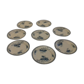 Set of 8 old plates
