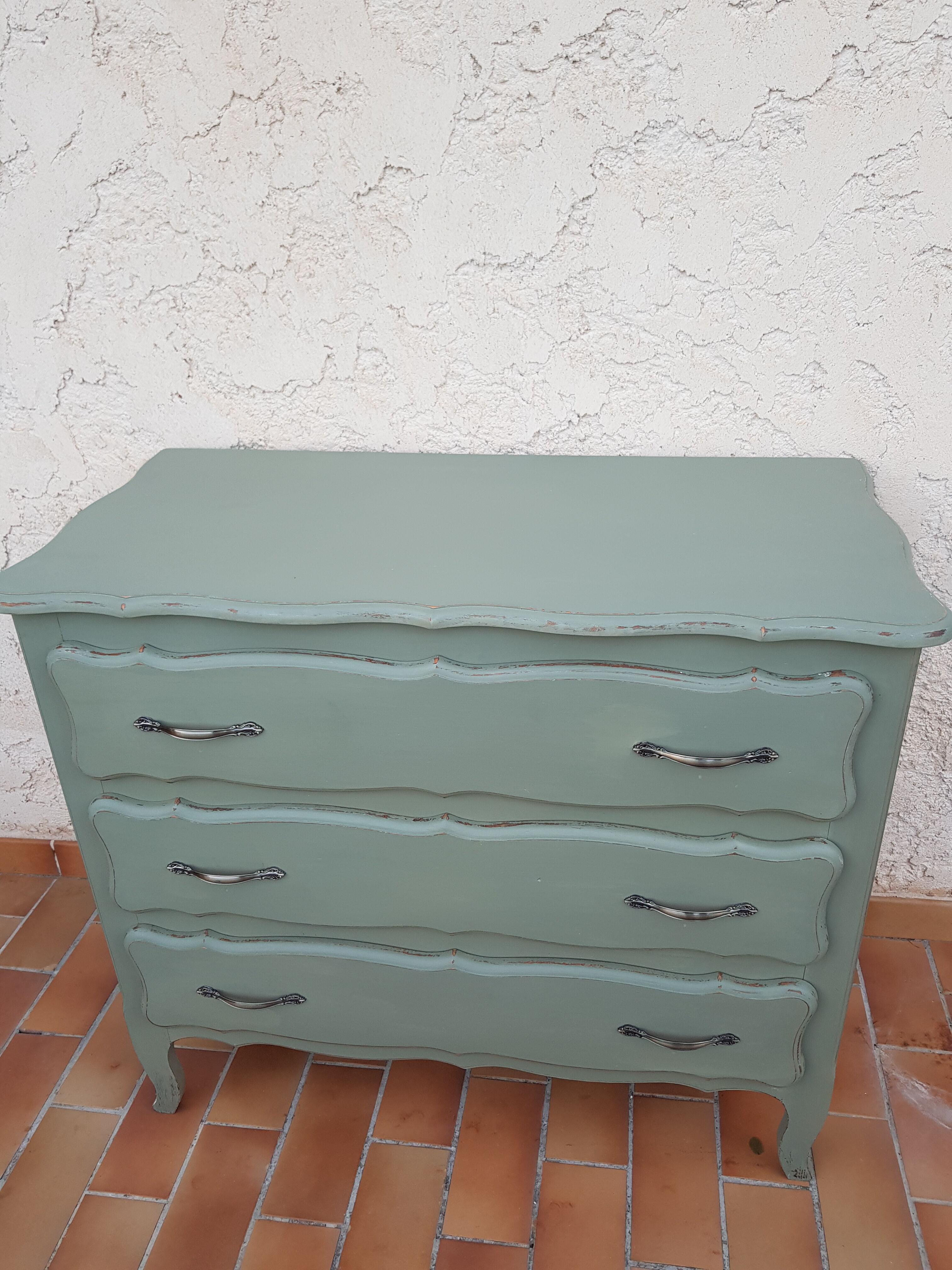Sage green chest of drawers