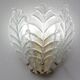 Set of 2 Taormina, Elegant Murano Wall Light Transparent Leaves, 1970