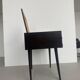 Vintage 1950s Italian Vanity/Desk with Mirror, in Solid Wood, Gio Ponti Style