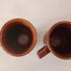 Pair of Vintage 1970s Footed Ceramic Mugs – Retro British Pottery Style