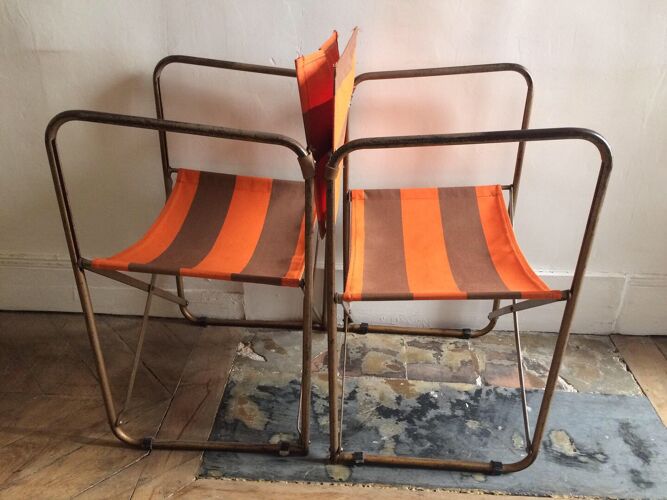 2 fauteuils Lafuma Chantazur vintage 1960