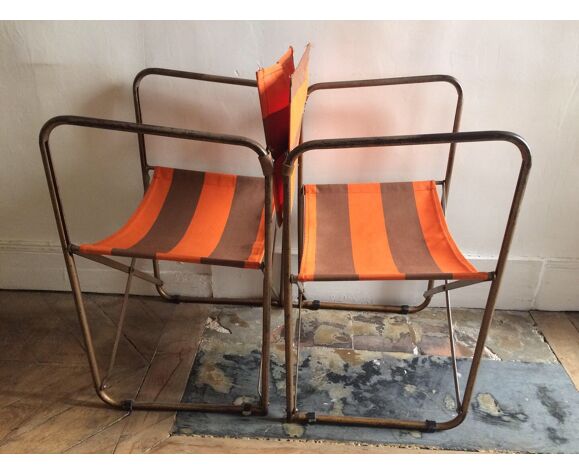 2 fauteuils Lafuma Chantazur vintage 1960