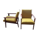 Paire de fauteuils restaurés - velours jaune
