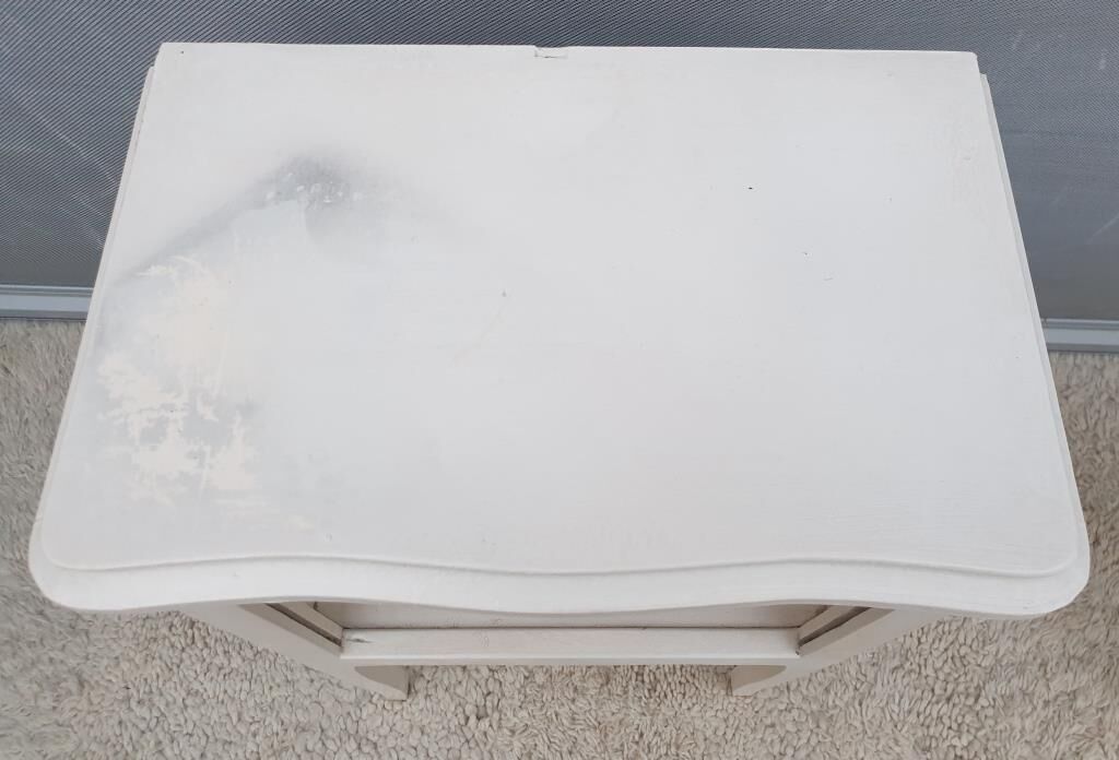 Pair of white vintage bedside tables