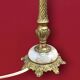 Antique lamp base in gilded brass and onyx – H26 cm – 1960s