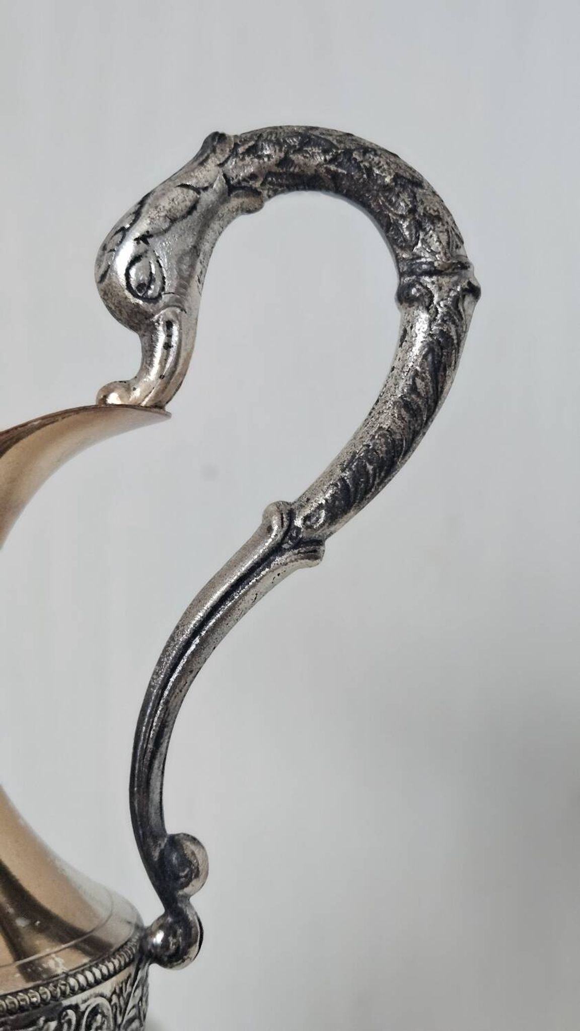 Carafe Italienne métal argenté vintage