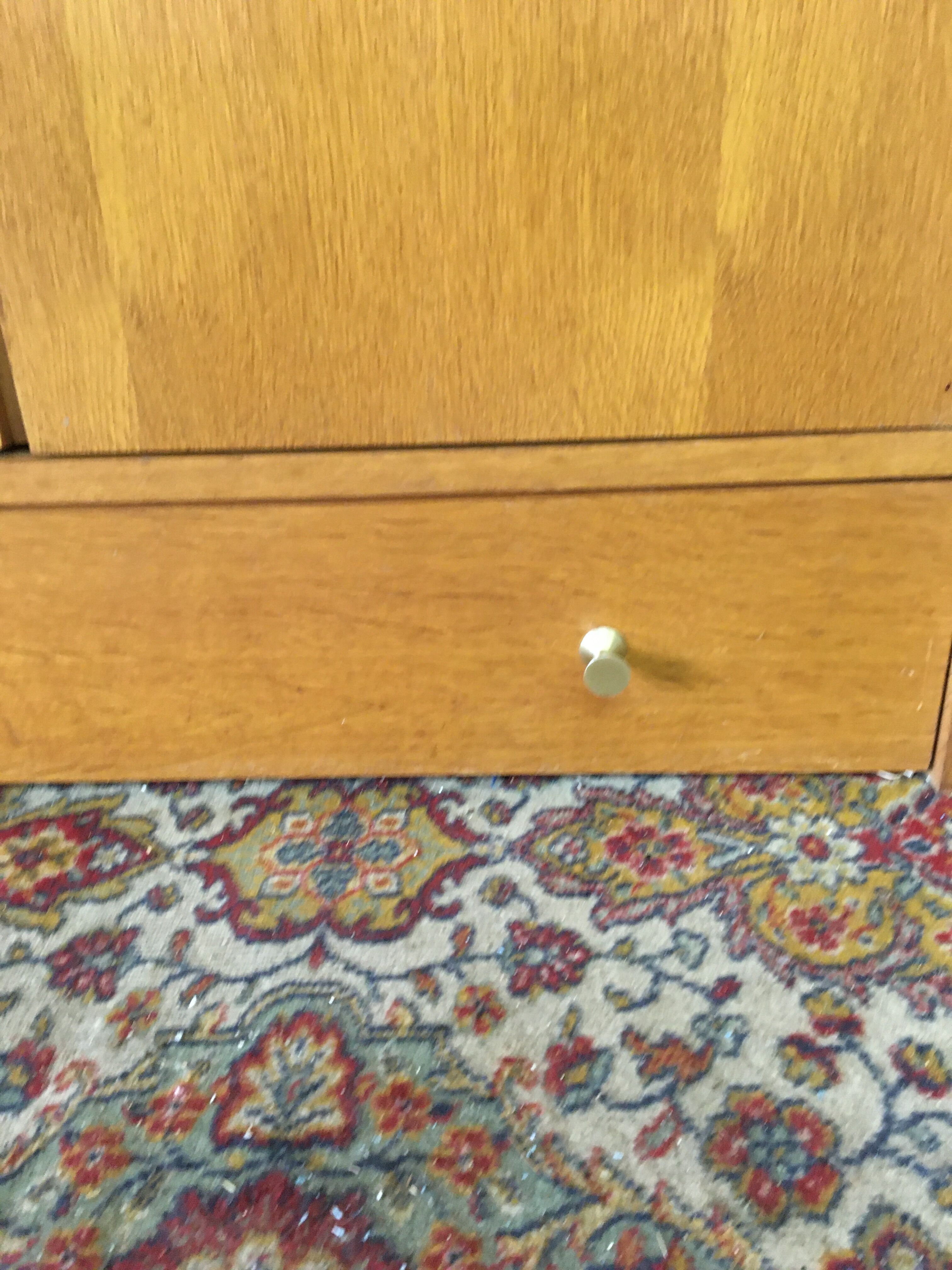 60s blond wooden cabinet