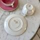 Set of 4 cups Digoin Sarreguemines pastel years 50-60