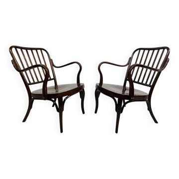 Art Deco armchairs A752F by Jozef Frank for Thonet