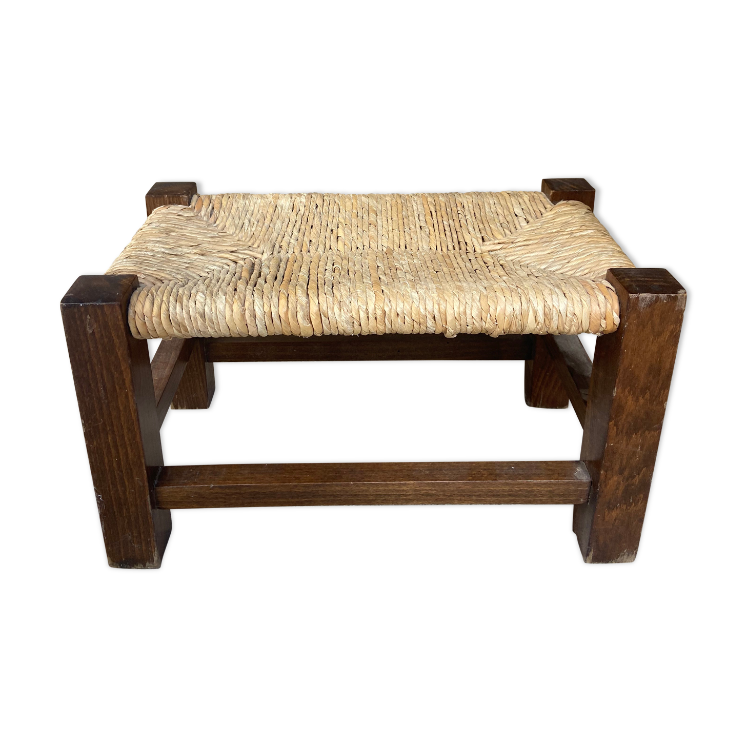 Beech and straw footrest