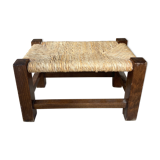 Beech and straw footrest