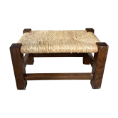 Beech and straw footrest