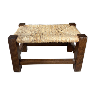 Beech and straw footrest