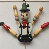 Articulated wooden puppet