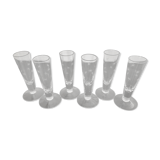 6 ancient crystal flutes blown by hand