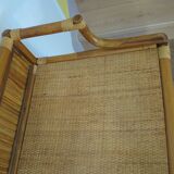 Vintage console/desk made of natural woven rattan, 1960s