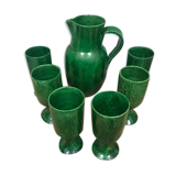 Glazed earthenware service by Foucard Jourdan Vallauris, 1960s